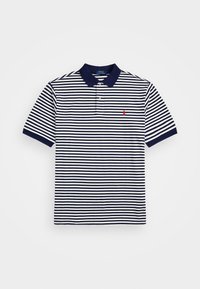 STRIPED MESH POLO SHIRT - Polo - deckwash white/newport navy