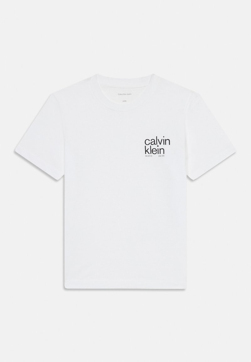Calvin Klein Jeans SMALL GRAPHIC UNISEX - T-shirt imprimé - bright white