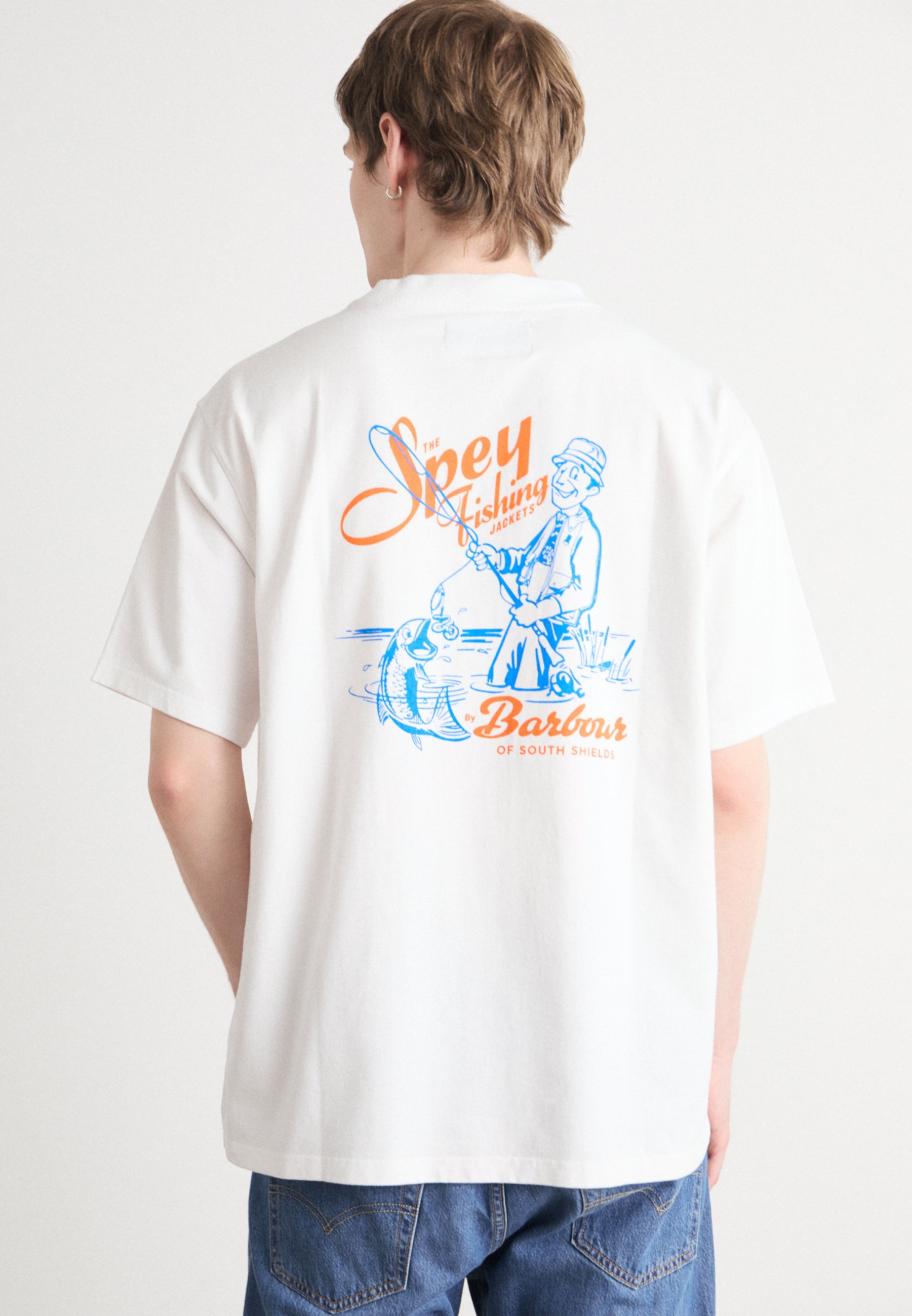 Barbour BAYARD GRAPHIC - Print T-shirt - white - Zalando.ie