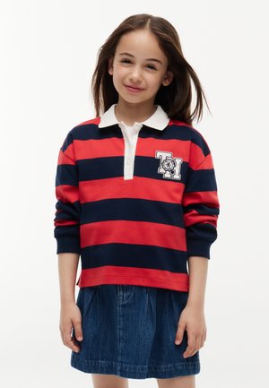 Tommy Hilfiger, STRIPE POLO LS - Polo - dark blue