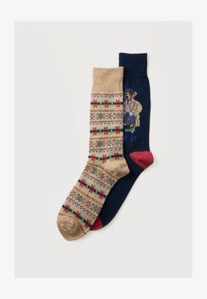 Polo Ralph Lauren, 2 PACK - Strømper - dark blue/camel