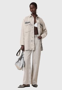 AllSaints SPARKLE  - Jeanskleid - snow grey