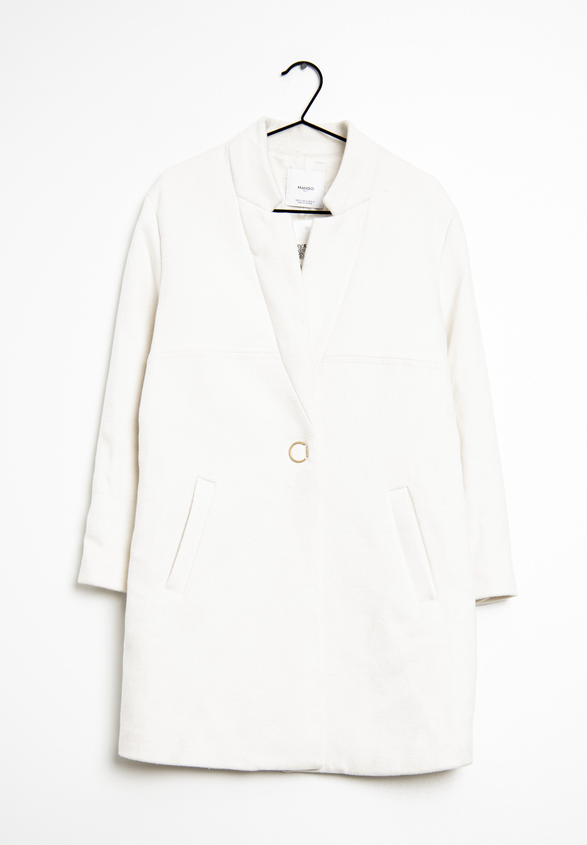 Hand Cappotto Mango Cappotto Corto Donna Mango Cappotto Corto White/bianco  (Second Hand)