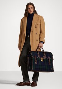 PLAID TWEED & LEATHER WEEKENDER BAG - Mala de fim de semana - blue/green multi