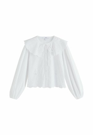 PETITE FIT - STATEMENT COLLAR BRODERIE LONG SLEEVE - Hemdbluse - white