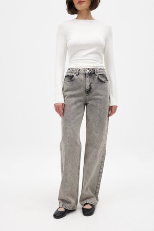 Flared jeans - light grey