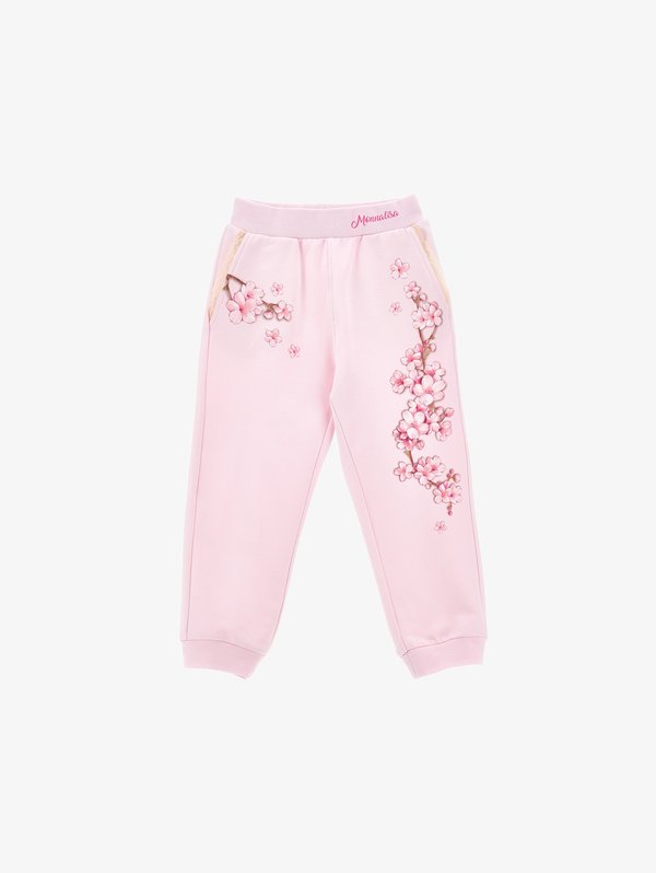 JOGGER CON STAMPA FIORI - Tracksuit bottoms - rosa fairytale