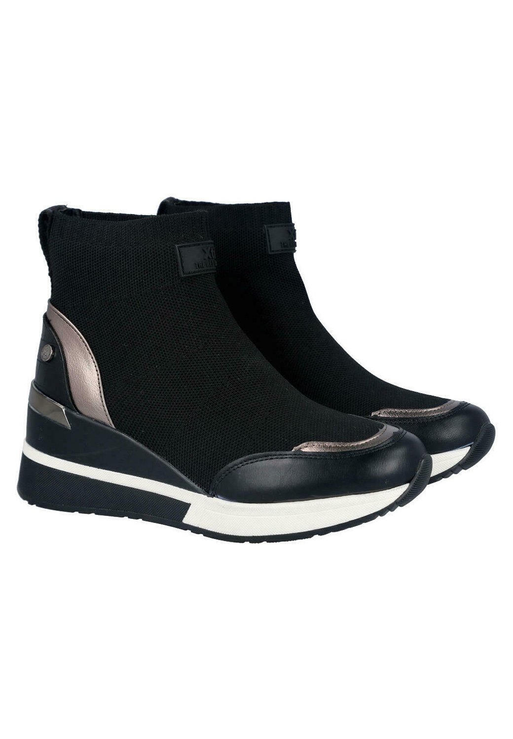 XTI DEPORTIVO - Botines de cuña - black/negro - Zalando.es