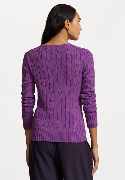 Polo Ralph Lauren CABLE KNIT COTTON CREWNECK SWEATER - Pullover - paloma purple