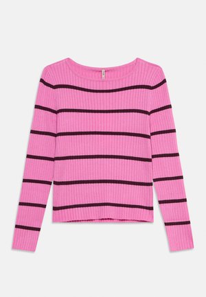 ONLY GIRLS, KOGIBI BOATNECK - Πουλόβερ - cyclamen