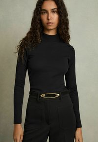 Reiss HIGH-NECK - Hosszú ujjú felső - black