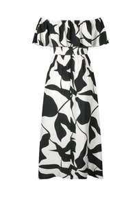 Cupshe ABSTRACT OFF SHOULDER - Robe longue - black white