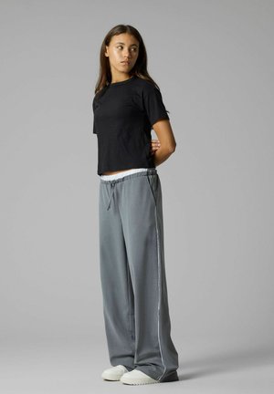 LMTD, TROUSERS WIDE LEG - Pantalon de survêtement - grey melange