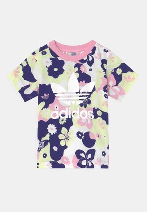TEE - T-shirt print - white/true pink/almost lime/legacy indigo