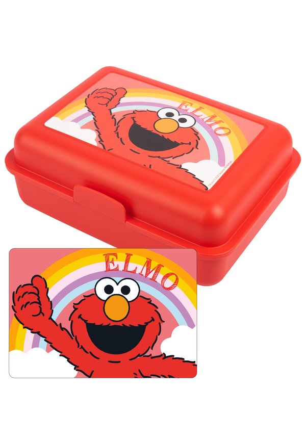ELMO REGENBOGEN – BUTTERBROT MIT TRENNWAND  – Brotdose – rot