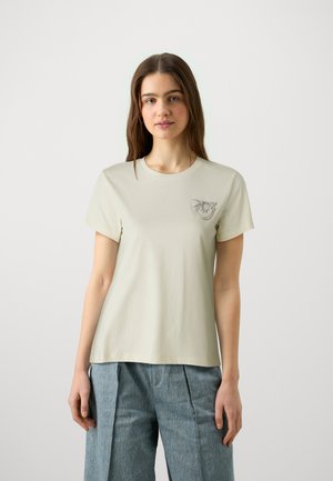 Pinko NAMBRONE - T-shirt con stampa - bianco latte