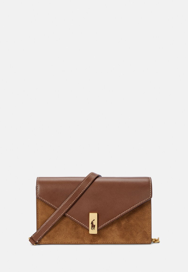 Polo Ralph Lauren POLO ID LEATHER SUEDE CHAIN WALLET & BAG - Vakarsomiņa - cinnamon
