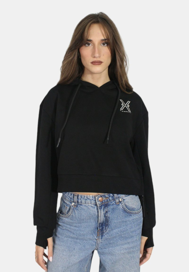 John Richmond Felpa con cappuccio - black