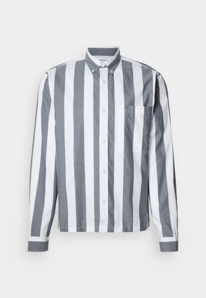 Lindbergh, STRIPED CROPPED SHIRT - Πουκάμισο - dark blue
