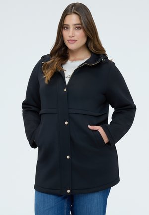 CON CAPPUCCIO - Pitkä takki - nero