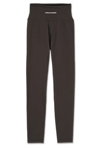 Fekete leggings magas derékkal. Rugalmas anyagból készült, lapos varrásokkal és egy kis "PEGADOR" logóval a derék részen.