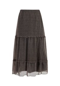 IKITA - A-line skirt - schwarz wollweiss