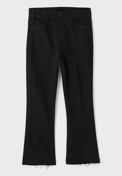 Mother LIL HUSTLER FRAY - Bootcut piegriezuma džinsi - black denim