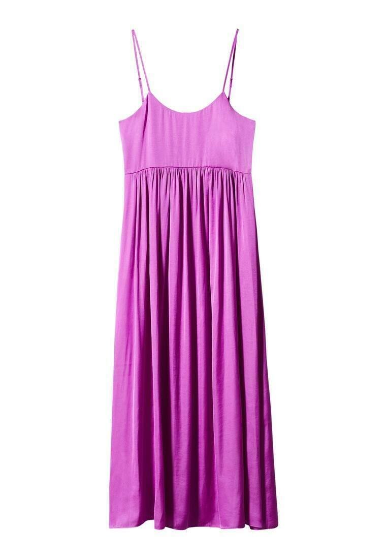 Mango Maxi-jurk donkerroze