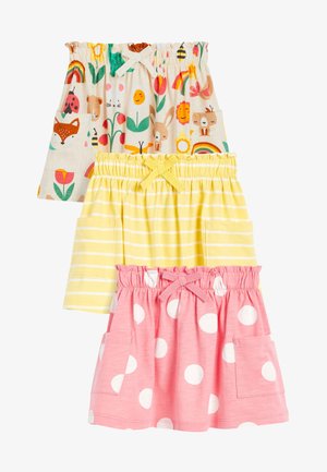 3 PACK - Gonna a campana - yellow pink beige