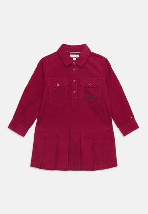 Tommy Hilfiger, CORD PLEATED DRESS LS - Blousejurk - blissful berry