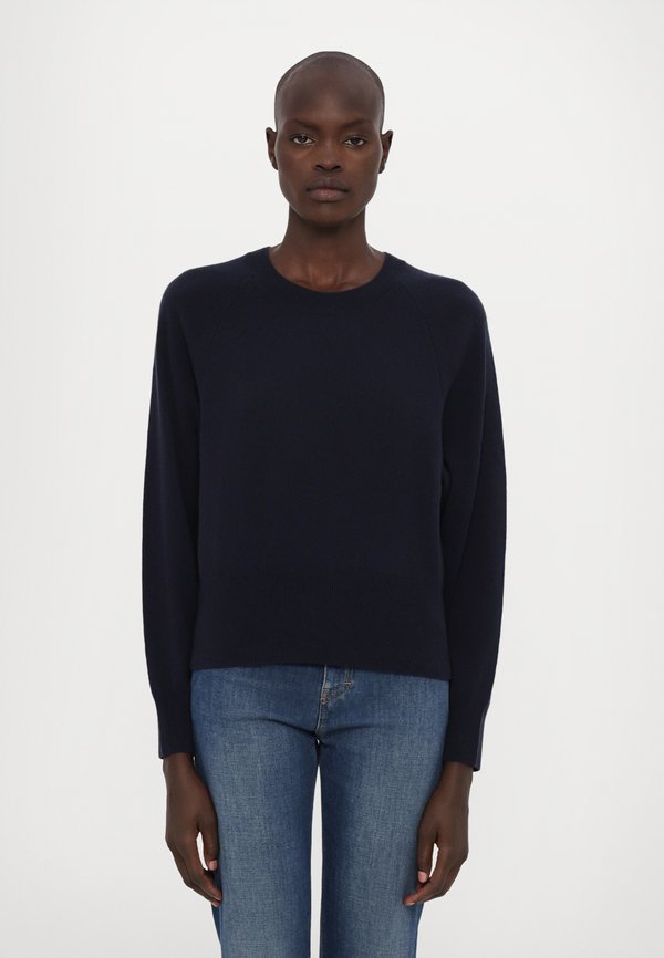 CREW NECK CROPPED - Jumper - dark night