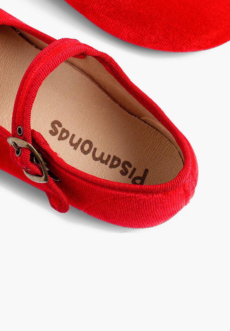 Pisamonas TERCIOPELO HEBILLA Zapatos de bebé rojo