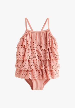 Next BRODERIE RUFFLE - Costume da bagno - pink