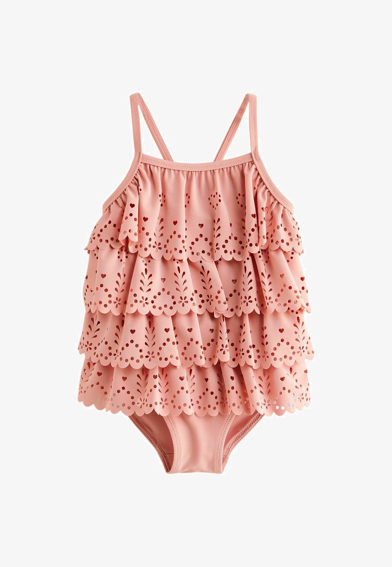 Next BRODERIE RUFFLE  - Badedragt - pink
