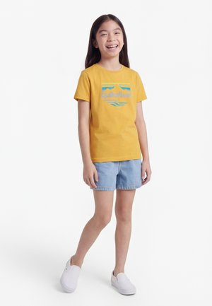 Quiksilver HORIZON FADE UNISEX - Camiseta estampada - mottled yellow