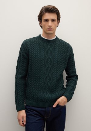 REGULAR FIT - Strickpullover - dark green