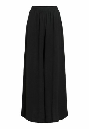 VILA, WIDE LEG HOSE VIHELA HIGH WAIST - Pantalon classique - black