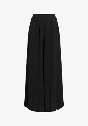VILA, WIDE LEG HOSE VIHELA HIGH WAIST - Pantalon classique - black