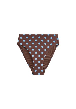 Next, HIGH WAIST HIGH LEG FIT  - Bikiinide alumine osa - chocolate brown  blue spot