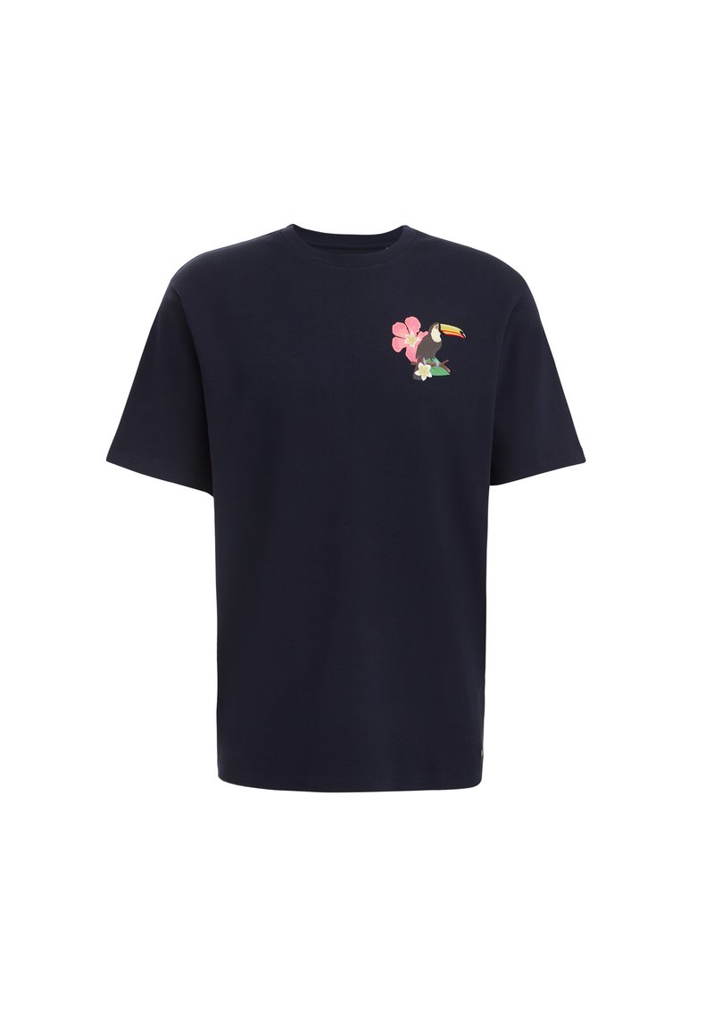 WE Fashion T-shirt print donkerblauw WE Fashion T-shirt print donkerblauw