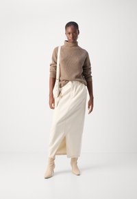 Marc O'Polo LONGSLEEVE STAND UP COLLAR - Vesta - shaded brown melange