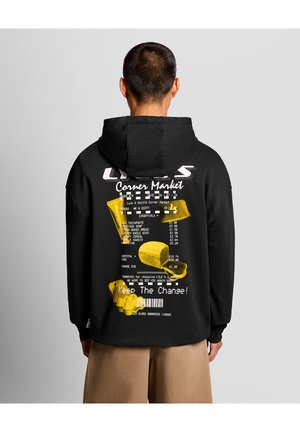 MID LAYERS RECEIPT GRAPHIC - Kapuzenpullover - jet black