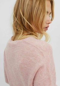 Vero Moda VMCREWLEFILE V-NECK  NOOS - Pulover - parfait pink