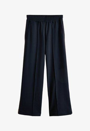 Next, TALL FIT - PONTE WIDE LEG TROUSERS WITH SIDE STRIPES - Dresside alumine osa - navy blue
