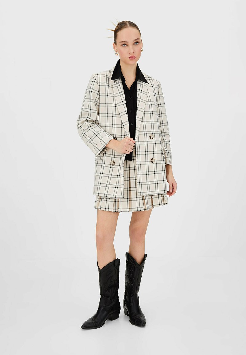 Damen Jeansröcke | Stradivarius Faltenrock stone/stein - XA35613 Damen Jeansröcke | Stradivarius Faltenrock stone/stein - XA35613