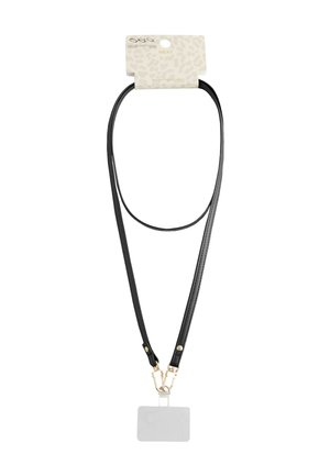 ACROSS BODY PHONE STRAP - Otros accesorios - black pu