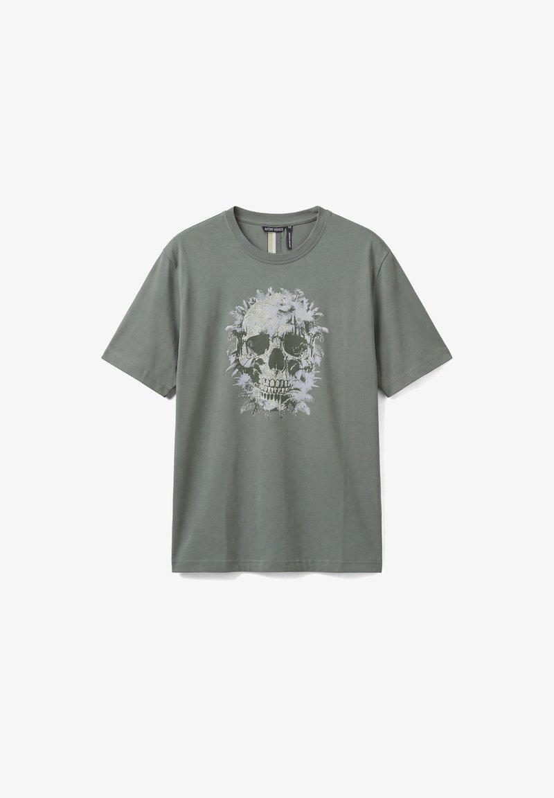 Off-White T-shirt Girocollo Effetto Sfumato con Stampe uomo Off-White T-shirt Girocollo Effetto Sfumato con Stampe uomo