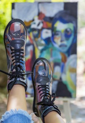 Dogo FUTURE YOU ARE NEVER ALONE - Lace-up ankle boots - grau