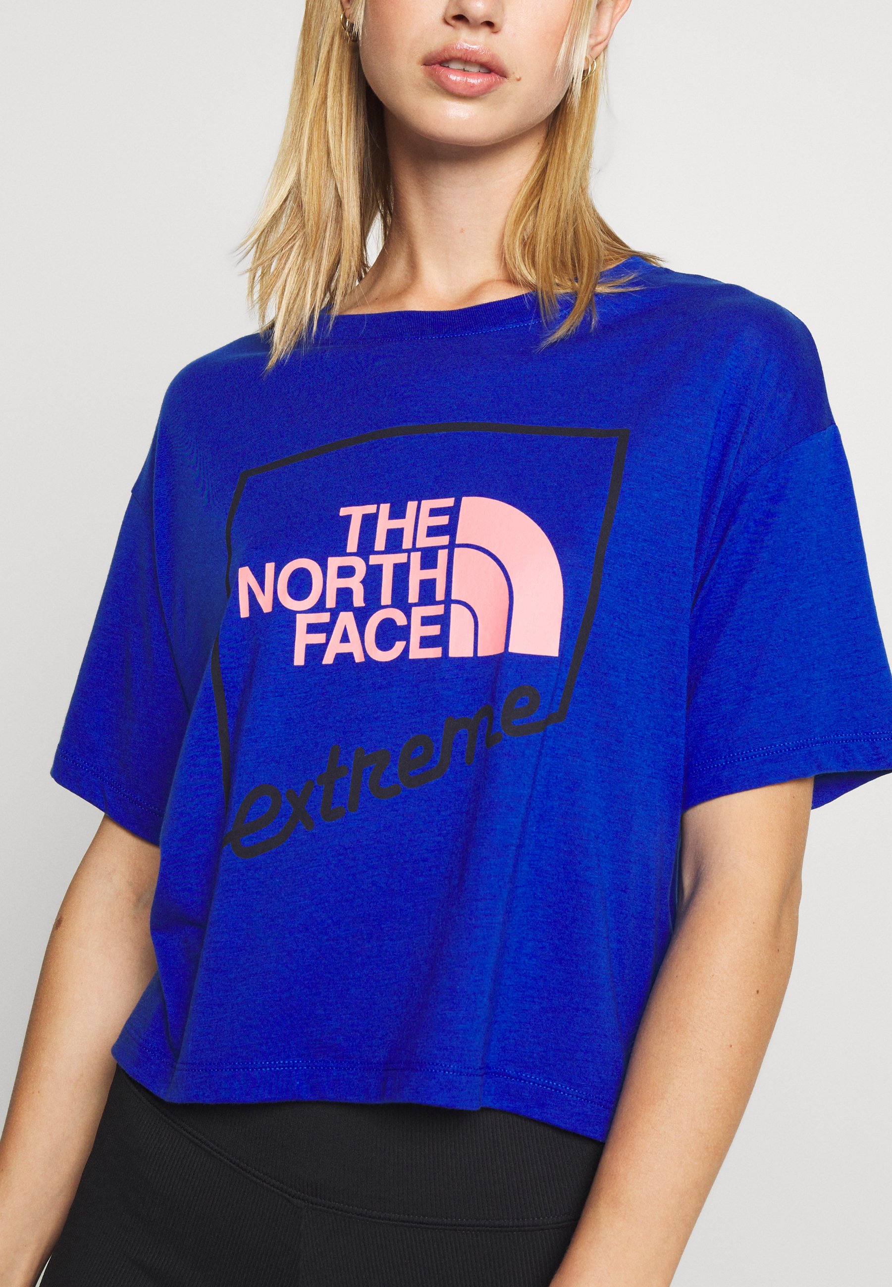 The North Face EXTREME CROP TEE T shirts med print blue The North Face GEODOME TEE - T-shirts med print - ethereal blue