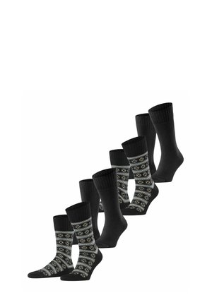 SCANDI NORWEGIAN 4-PACK - Socken - black